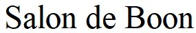 Salon de Boon（ SWELL ）